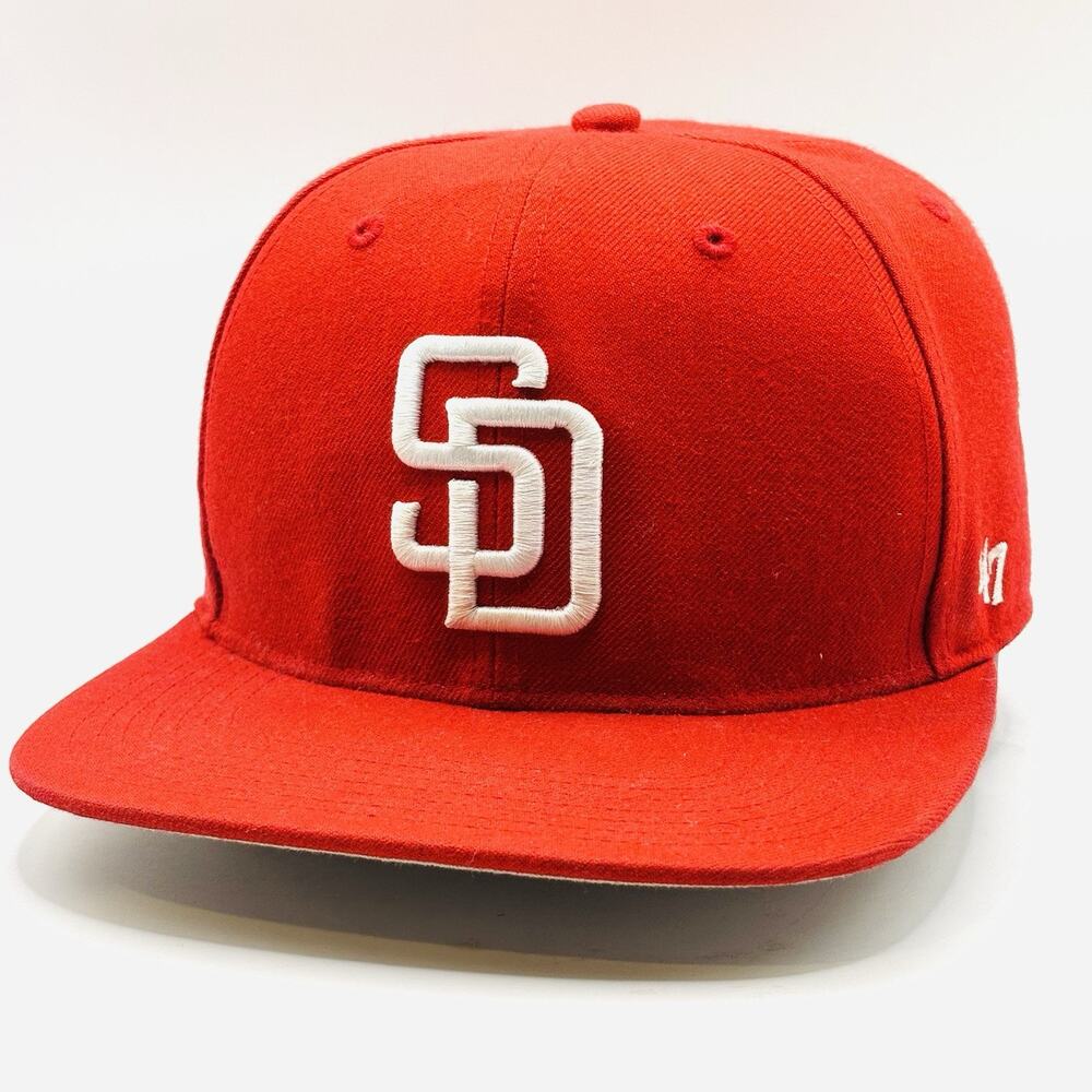 San Diego Padres '47 Brand MVP Red Adjustable SnapBack Hat Cap MLB Baseball